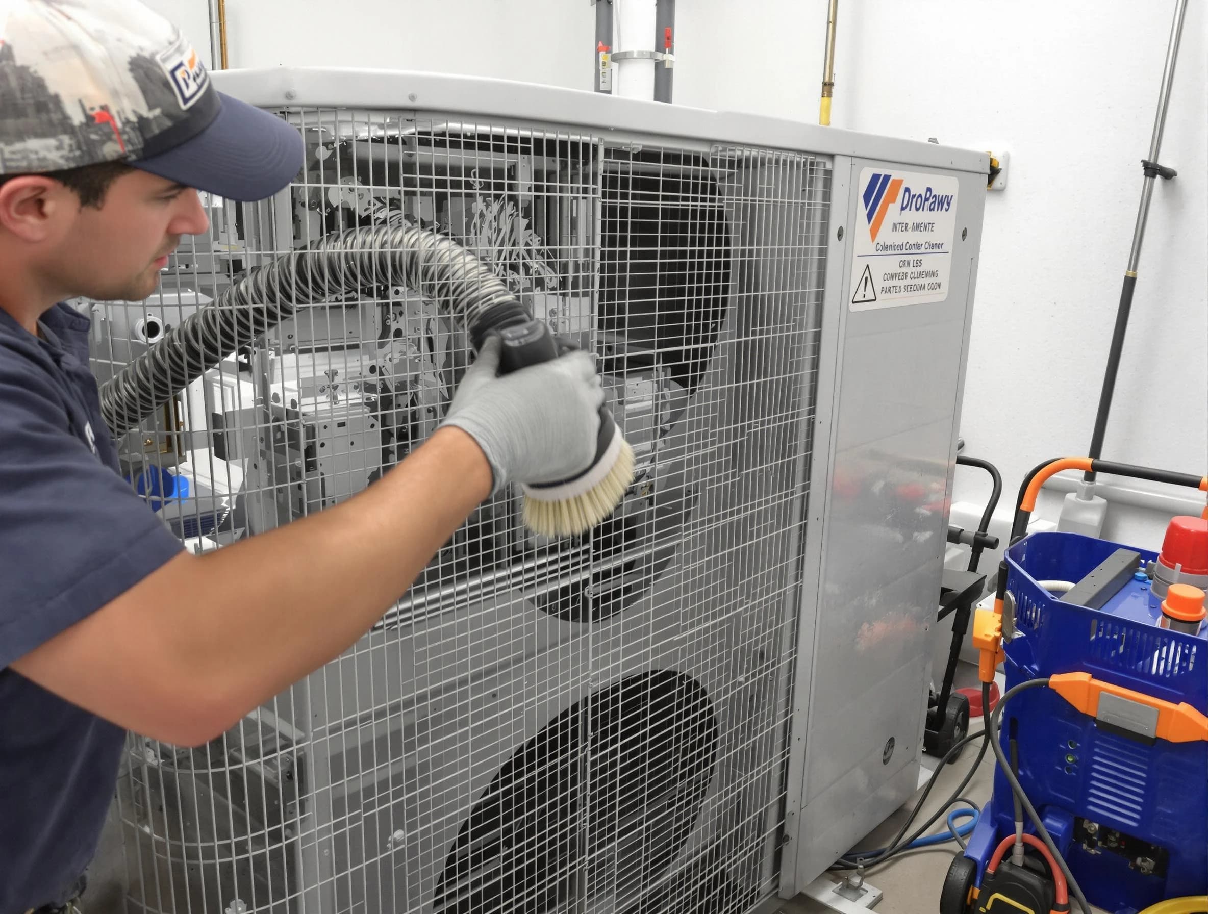Chamblee Air Duct Cleaning specialist performing precision AC coil cleaning for improved system performance in Chamblee